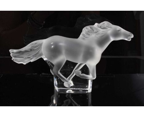 Lalique horse paperweight, 11cm highCondition report: No box present.Signed Lalique France W0006The horse’s nose has a small 