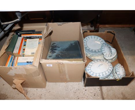 Two boxes of miscellaneous novels, Art books etc. 