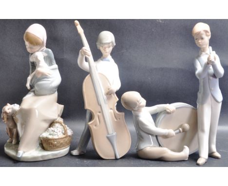 A group of three Spanish ceramic porcelain figurines by Lladro. The collection comprising of Jealousy / aka Devotion - 1278, 