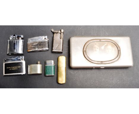 A collection of vintage cigarette lighters to include Brother - Lite, Flash, Maruman, a miniature lighter and a white metal c