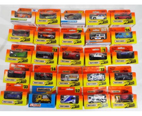 Matchbox - 25 diecast vehicles in original window boxes to include #34 1933 Ford Street rod, #37 Nissan300ZX, Opal Calibra DT