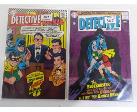 Comics - two Superman DC National Comics , entitled Detective Comics  including Nov No.357 starring Batman with Robin the Boy