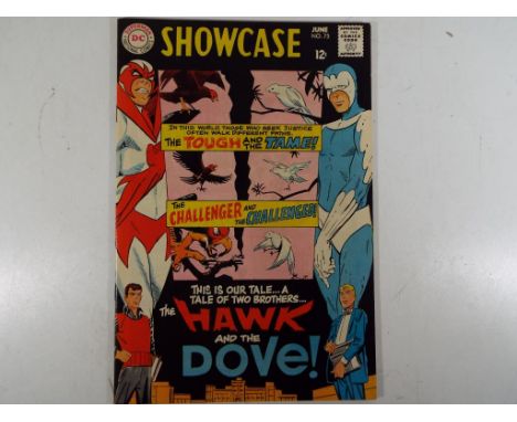 Comics - a Superman DC National Comics comic entitled Showcase featuring The Hawk and The Dove, June No.75, Approved by the C
