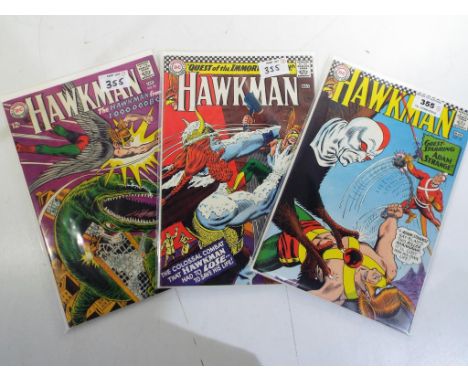 Comics - three Superman DC National Comics comics featuring Hawkman , Mar No.18, guest starring Adam Strange!, Hawkman, May N