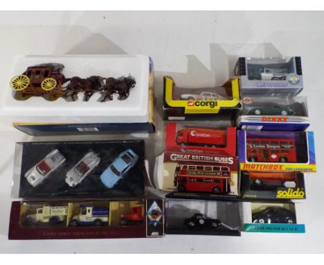 Matchbox, Corgi, Solido and others - twelve diecast vehicles in original boxes to include Corgi #312 Juicy Jeans Ford Capri, 