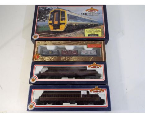 Model Railways - Bachmann OO gauge a good mixed lot to include coaches, wagons and DMU, comprising #33-028 three Coal Trader 