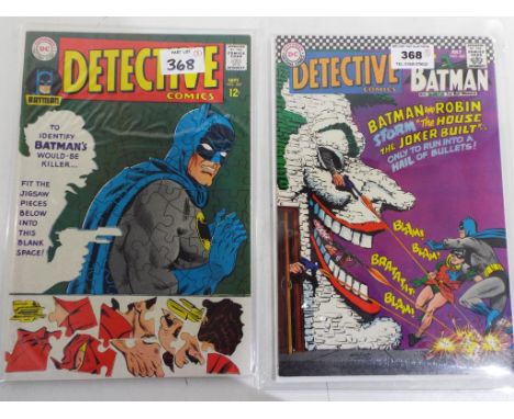Comics - two Superman DC National Comics , entitled Detective Comics  including July No.365 starring Batman with Robin the Bo