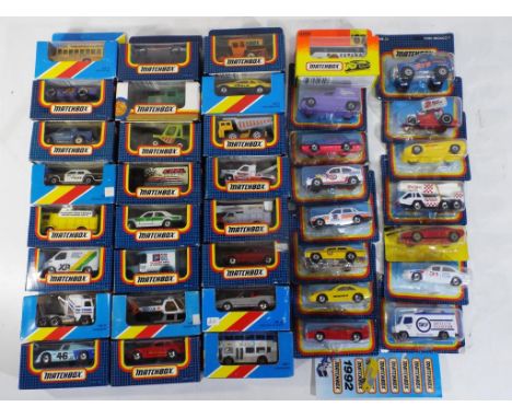 Matchbox - 39 diecast vehicles in original window and blister packs, comprises MB55 Ford Sierra XR4I, MB17 a rare Space For Y