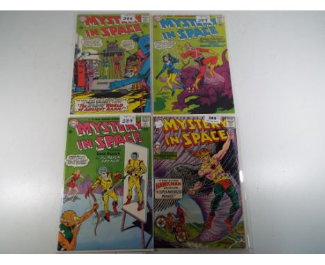 Comics - four Superman DC National Comics featuring Mystery in Space comprising Feb No.89, June No.92,  Nov No.95 and Sept No