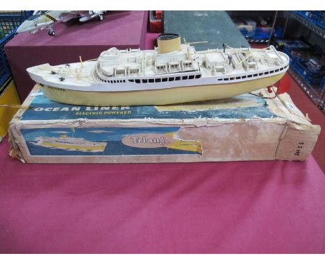 A 1960's Triang Model of 'RMS Orcades', electric. Playworn, in poor box.