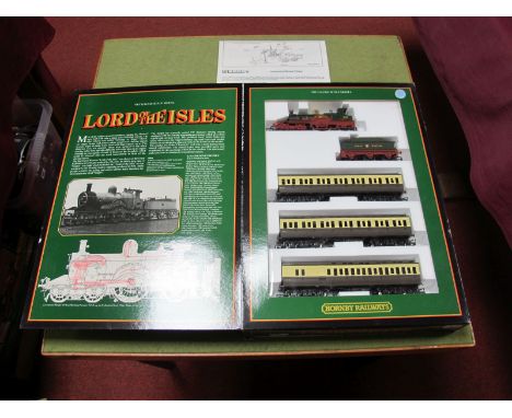 A Hornby "OO" Gauge #R795 Lord of the Isles Locomotive and Coach Pack, including 4-2-2 Locomotive, R?No. 3046, six wheeled te