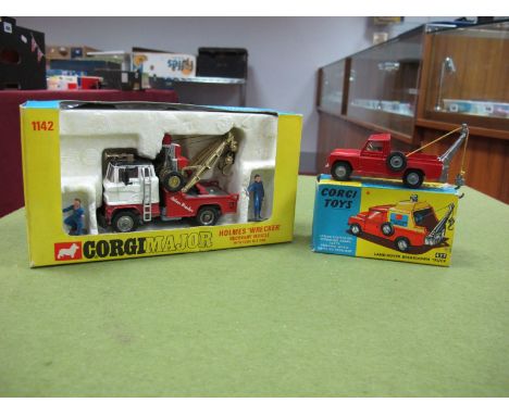 Two Original Corgi Toys No 1142 - Holmes Wrecker Recovery Vehicle With Figures, good, boxed. box missing celophane. plus no. 