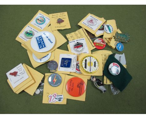 A Quantity of Pin Badges, enamel and later. Mainly railway related.