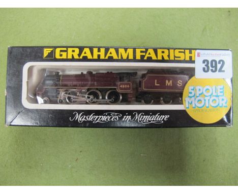 A Graham Farish 'N' Gauge #1806 4-6-0 Class Five Locomotive, R/No. 4806, LMS crimson lake, six wheeled tender, boxed.