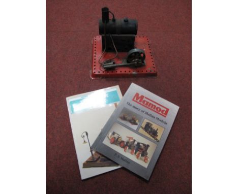 A Mamod Stationary Steam Engine, playworn, plus 'Mamod-The story of The Malins Models', and another steam engine book. 