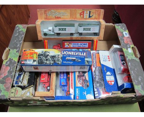 Ten Boxed Outline American Diecast Commercial Vehicles, trucks by Corgi, Hartoy, mainly 1:50th/1:64th scale including Corgi #