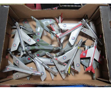Sixteen Diecast 'Cold War Era' Model Aircraft by Corgi, including EE Lightning, Hawker Hunter, models have been displayed, pa