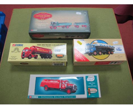 Four Boxed Corgi 1:50th Scale Diecast Commercial Vehicles, including #80009 Sentinel Dropside Wagon, Trailer, Sacks, 'Charrin