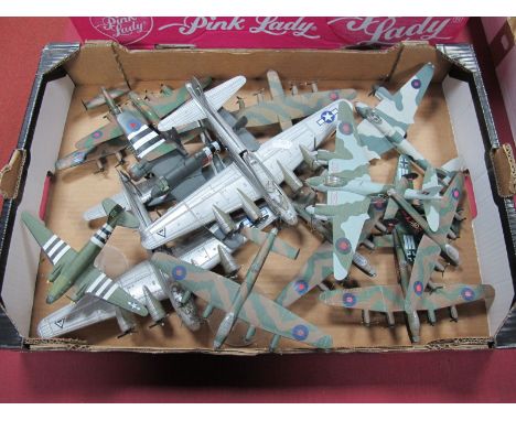 Fifteen Diecast WWII Model Aircraft By Corgi and others including Mosquito, Avro, Lancaster, B17 Flying Fortress, models have