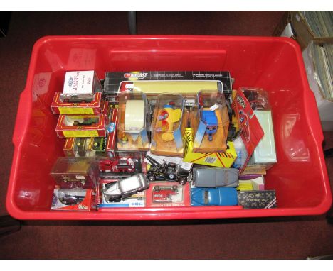 A Quantity of Diecast and Plastic Vehicles, of differing scale by Corgi, Burago, Saico and other manufacturers, including tru