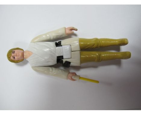 An Original Star Wars Trilogy Luke Skywalker Plastic Figure, brown hair, rare variation, GMFG 1977, no coo, brown mold trouse