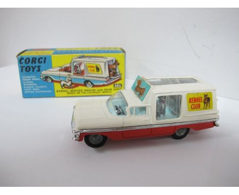 A Corgi Toys No. 486 'Kennel Service Wagon with Dugs' appears complete. Very good plus. Boxed slight crusing to box.