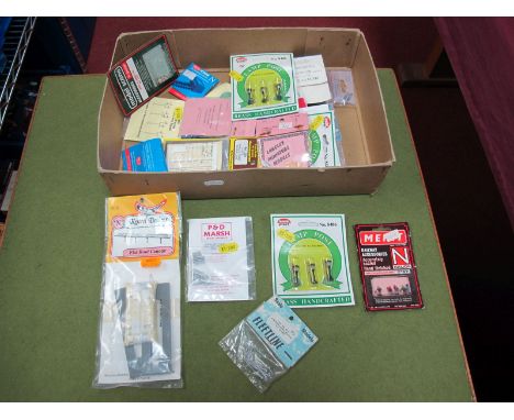 A Quantity of 'N' Gauge Lineside Accessories, in original packing by Model Power, Peco, Merit and other including, people, an