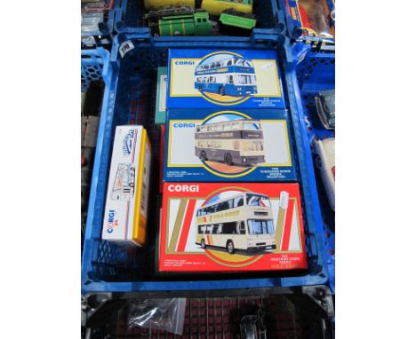 Seven Diecast Corgi Buses, all boxed includes six from "Yorkshire Rider" Series.