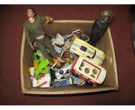 A Quantity of Mainly 1960's - 70's Toys, including Action Man, Diecast plastic figures, among other items. Playworn.