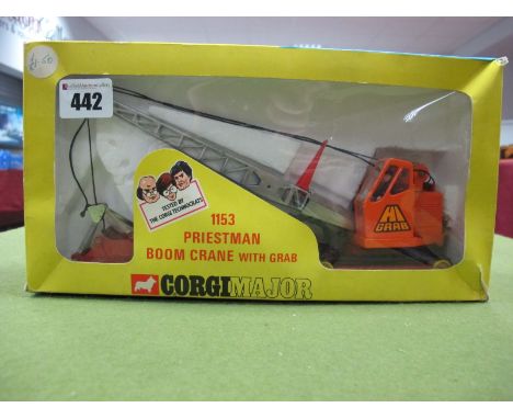 Corgi Toys No. 1153 'Priestman Boom Crane with Grab', very good, boxed, some crushing to box.