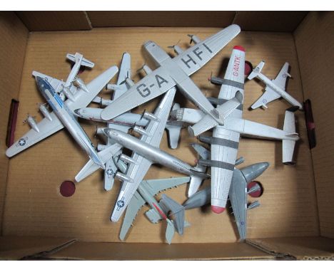 Nine Diecast Post War Military and Civilian Aircraft, by Corgi, Gemini and other manufacturers, including Avro York 'Dan Air 