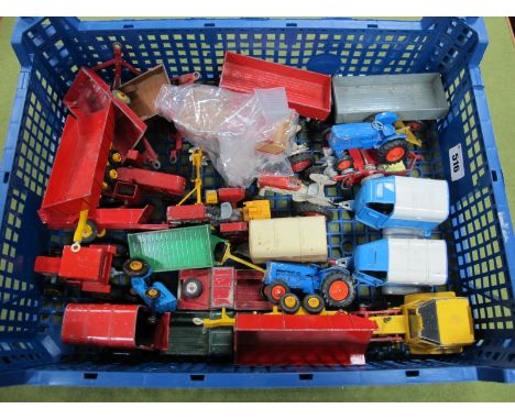 A Quantity of Original Diecast Vehicles, by Dinky, Corgi, Matchbox. Mainly of a farming theme. All playworn.