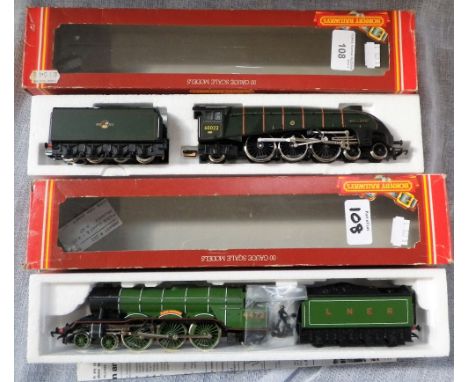 HORNBY 00 GAUGE; A LNER CLASS A3 LOCOMOTIVE "FLYING SCOTSMAN" (R.322) (boxed) and a BR class A4 locomotive "Mallard" (R.309) 