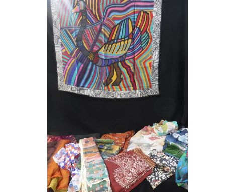 A COLLECTION OF VINTAGE SCARVES
