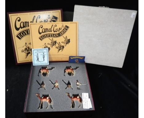 NEW BRITAINS; Set 8872 - Camel Corps of the Egyptian Army - 1x Mounted Officer - 3x Troopers with rifles at hip - Mint in Ori
