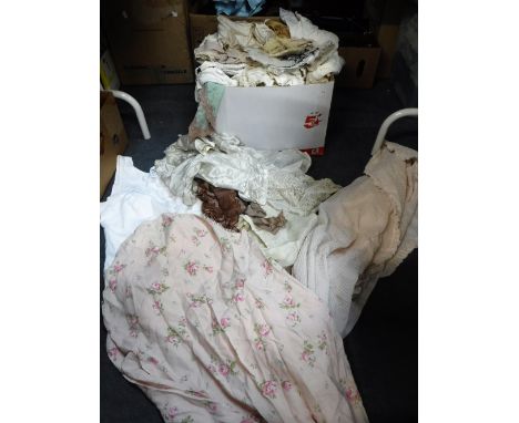 A COLLECTION OF LADIES VINTAGE UNDERWEAR including corsets, bed jackets, nightdresses and a liberty bodice