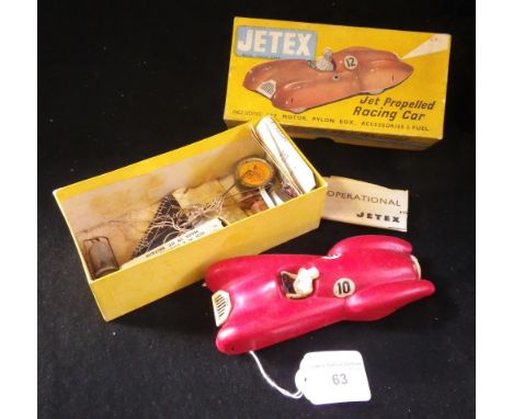 JETEX; A VINTAGE JET PROPELLED RACING CAR, circa 1950s, with original box and instructions