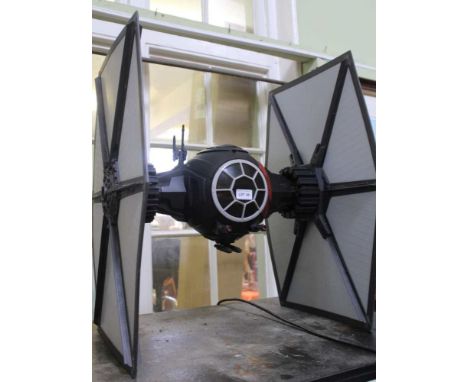 A LARGE PLASTIC MODEL STAR WARS TIE-FIGHTER (UNMANNED) 