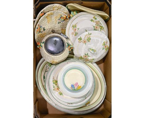Miscellaneous early 20th c and later British tea and dinner ware, including Clarice Cliff Celtic Harvest, Clarice Cliff Bizar