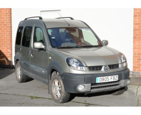 Motor car. Renault Kangoo DCI 4x4, manual diesel, 142367 miles, Spanish registration 0805FBZ Non runner, No V5C or service hi