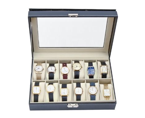 Twelve Rotary wristwatches,&nbsp;in fitted display case  