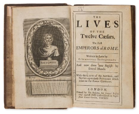 Suetonius Tranquillus (Caius) The Lives of the Twelve Caesars..., engraved portrait frontispiece and 12 illustrations, Bradfo