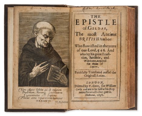 Gildas. The Epistle of Gildas, the Most Ancient British Author, first edition in English, translated by Thomas Abington, engr