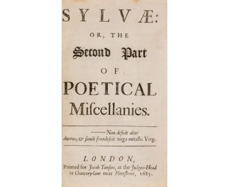 [Dryden (John) Alexander Pope, Joseph Addison and others, contributors]. Sylvae: or, the Second Part of Poetical Miscellanies