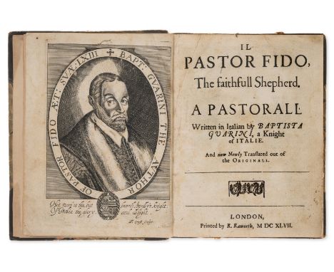 Guarini (Battista) Il Pastor Fido, The Faithfull Shepherd, translated by Sir Richard Fanshawe, engraved portrait frontispiece