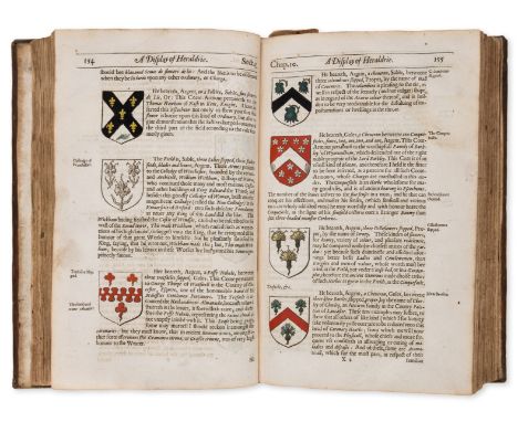 Heraldry.- Guillim (John) A Display of Heraldrie, armorial illustrations, many hand-coloured, occasional smudging or off-sett