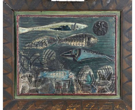 JEAN VARDA (TURKISH/AMERICAN, 1893-1971)Fish in underwater scene signed 'J. Varda' (lower right) and inscribed 'No. 10' (to b