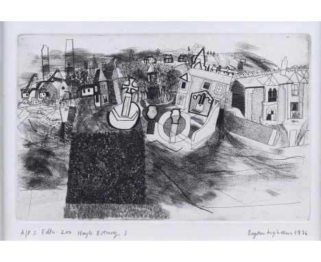 BRYAN INGHAM (BRITISH, 1936-1997)Hayle Estuary 3 signed, dated, titled and numbered 'Bryan Ingham 1976 A/P 3 Edtn 200' (in lo