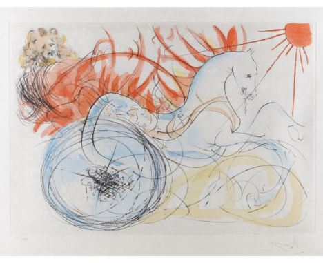 SALVADOR DALI (SPANISH, 1904-1989)Elijah and the Chariot signed and numbered in pencil 'Dali 126/250' (in lower margin) etchi