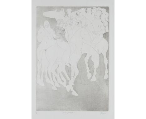 DAME ELISABETH FRINK (BRITISH, 1930-1993)The Prologue - From the Canterbury Tales signed, titled and numbered 'Frink 40/50' (